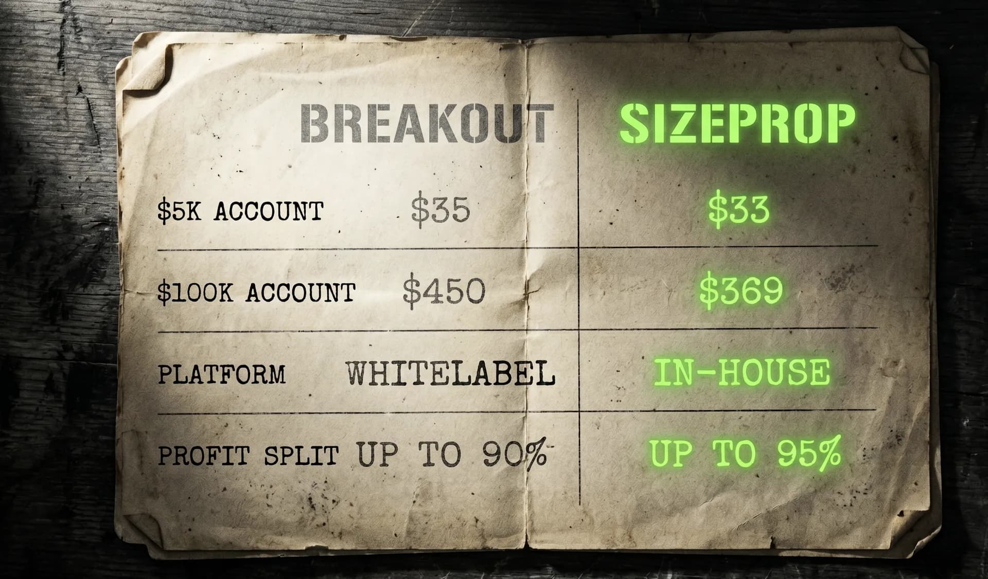 SizeProp vs Breakout: Which Crypto Prop Firm Wins in 2026?
